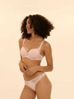 Soutien-gorge décolleté carré en spacer 3D - Poudre
