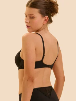 Soutien-gorge décolleté carré en spacer 3D - Noir