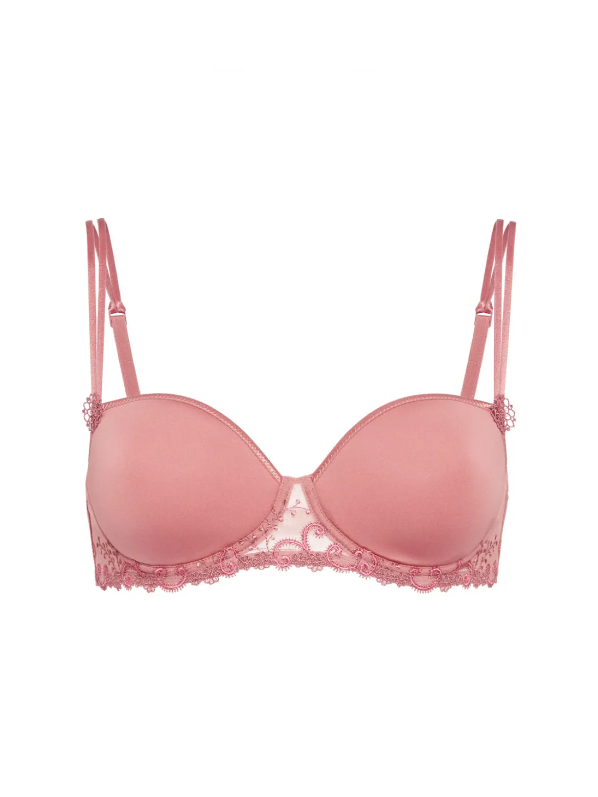 Soutien-gorge décolleté carré en spacer 3D - Rose Fumé