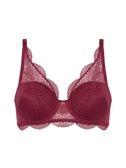 Soutien-gorge décolleté carré en spacer 3D - Rouge Spinelle