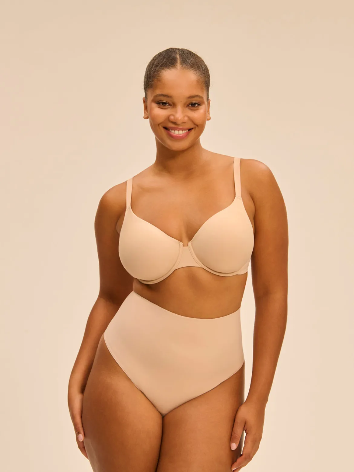 Soutien-gorge emboitant multi-positions sans couture - Peau Rosée