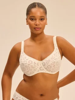 Soutien-gorge emboitant plongeant - Naturel
