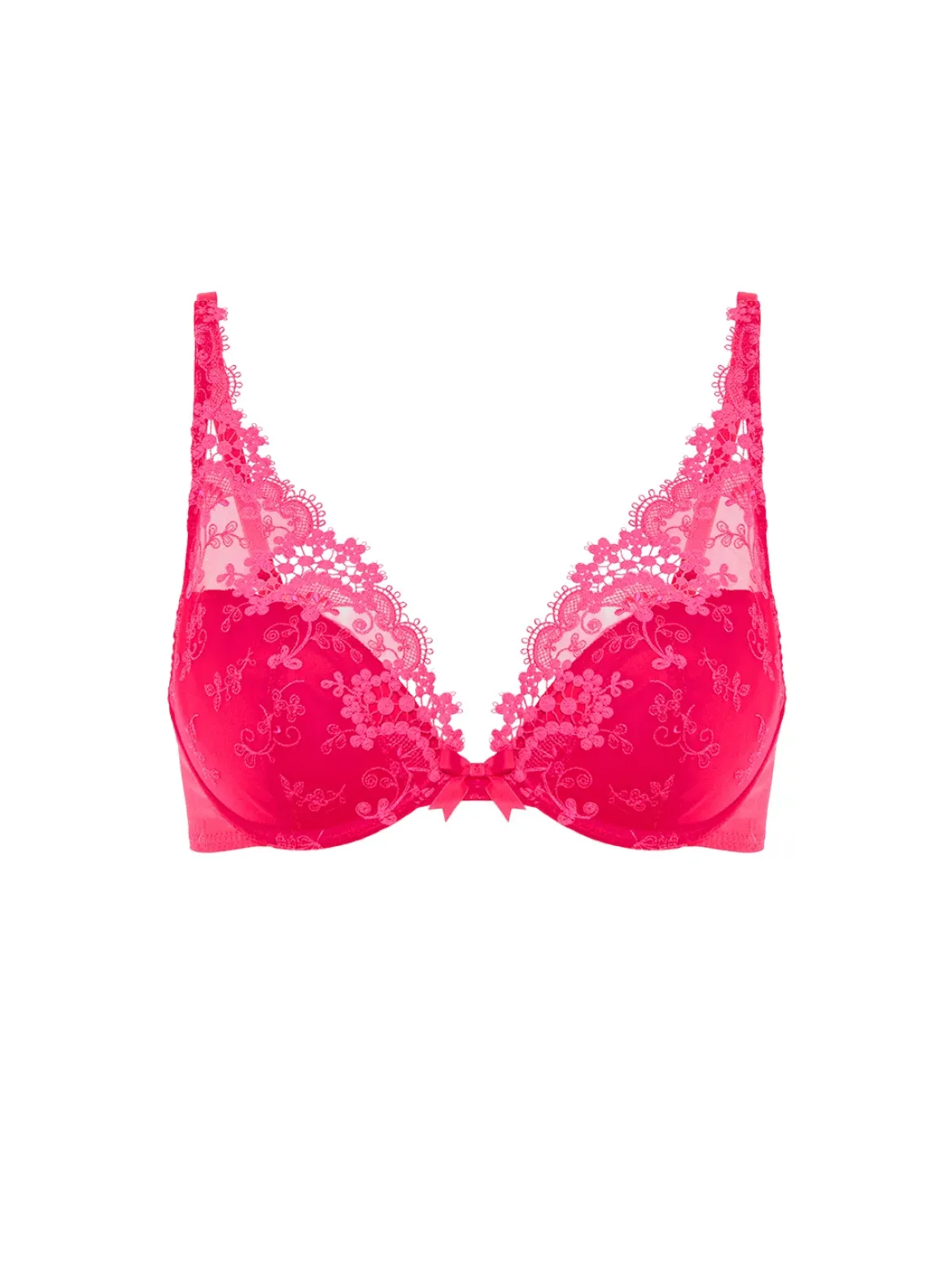 Soutien-gorge push-up décolleté plongeant - Rose Fabuleux