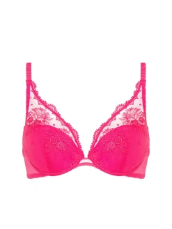 Soutien-gorge push-up décolleté plongeant - Rose disco