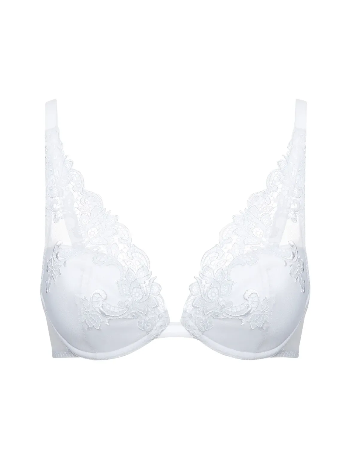 Soutien-gorge push-up décolleté plongeant - Blanc