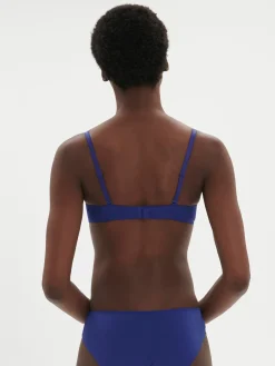 Soutien-gorge push-up décolleté plongeant - Bleu électrique