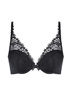 Soutien-gorge push-up décolleté plongeant - Noir