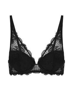 Soutien-gorge push-up décolleté plongeant - Noir