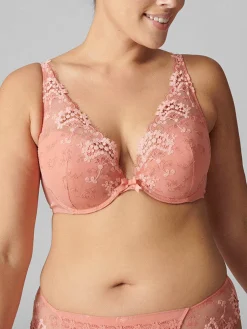 Soutien-gorge push-up décolleté plongeant - Rose Ginger