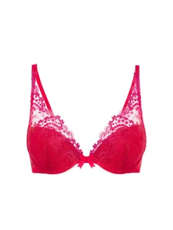 Soutien-gorge push-up décolleté plongeant - Rouge Rainbow