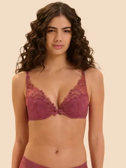 Soutien-gorge push-up décolleté plongeant - Rose Santal