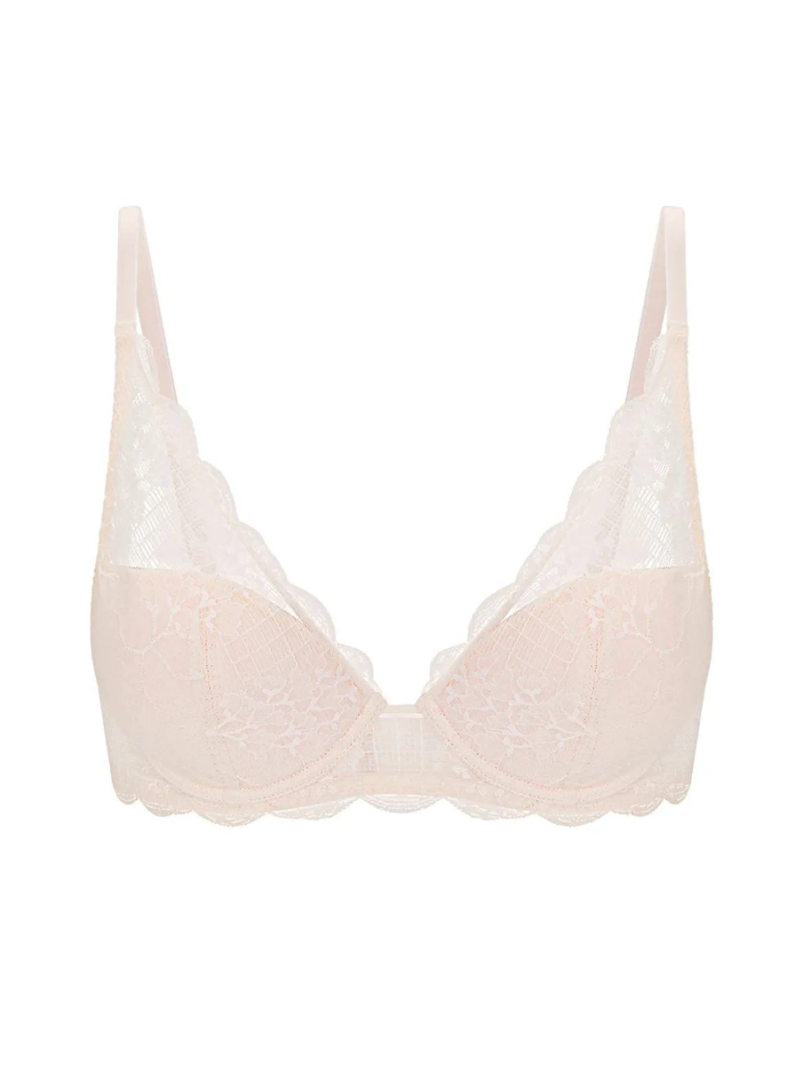 Soutien-gorge push-up décolleté plongeant - Rose sakura