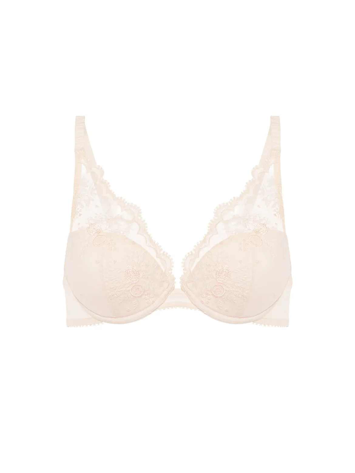 Soutien-gorge push-up décolleté plongeant - Rose sakura
