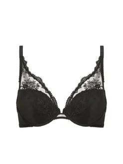 Soutien-gorge push-up décolleté plongeant - Noir