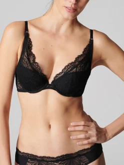 Soutien-gorge push-up triangle - Noir
