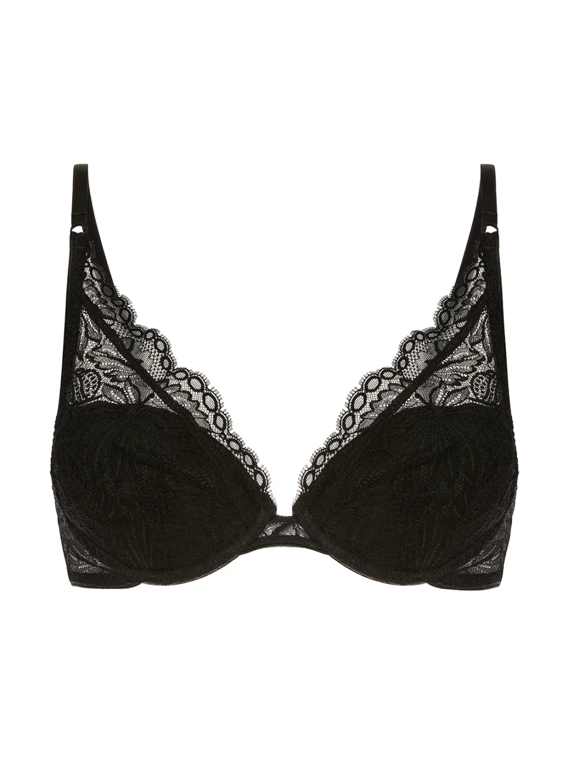 Soutien-gorge push-up triangle - Noir