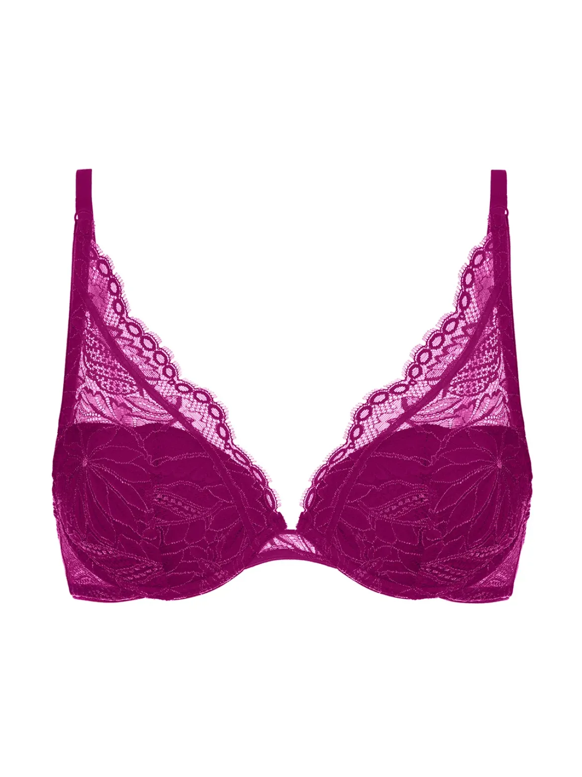 Soutien-gorge push-up triangle - Framboise