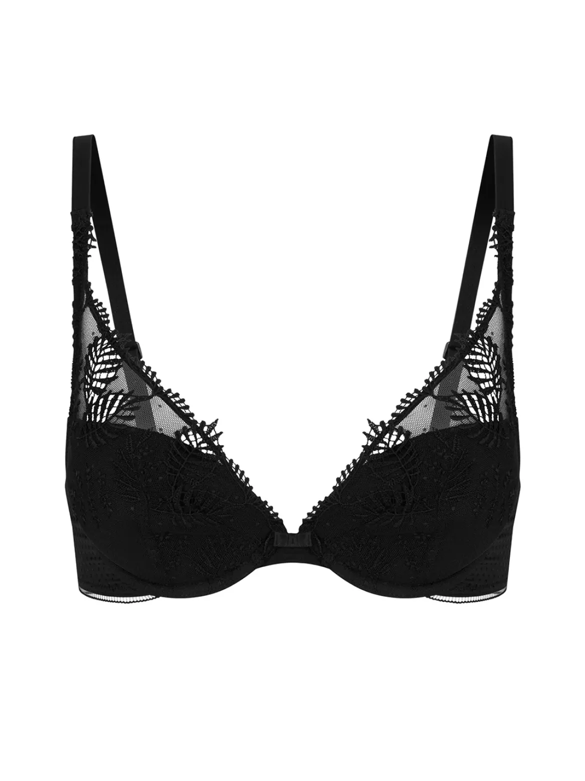 Soutien-gorge push-up triangle - Noir