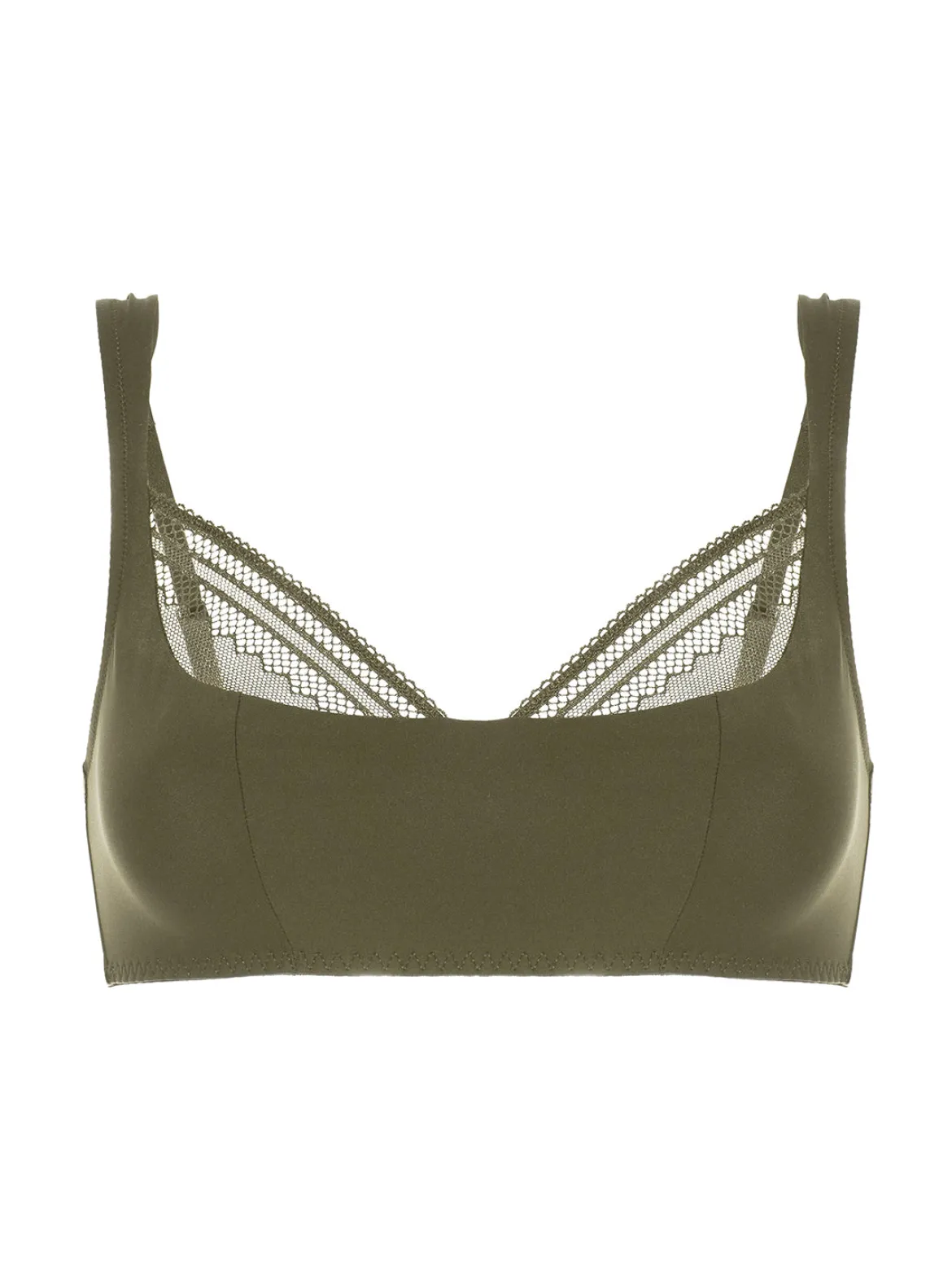 Soutien-gorge sans-armatures structuré - Vert Aventure