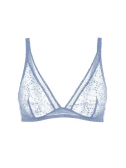 Soutien-gorge sans-armatures structuré - Bleu Chambray