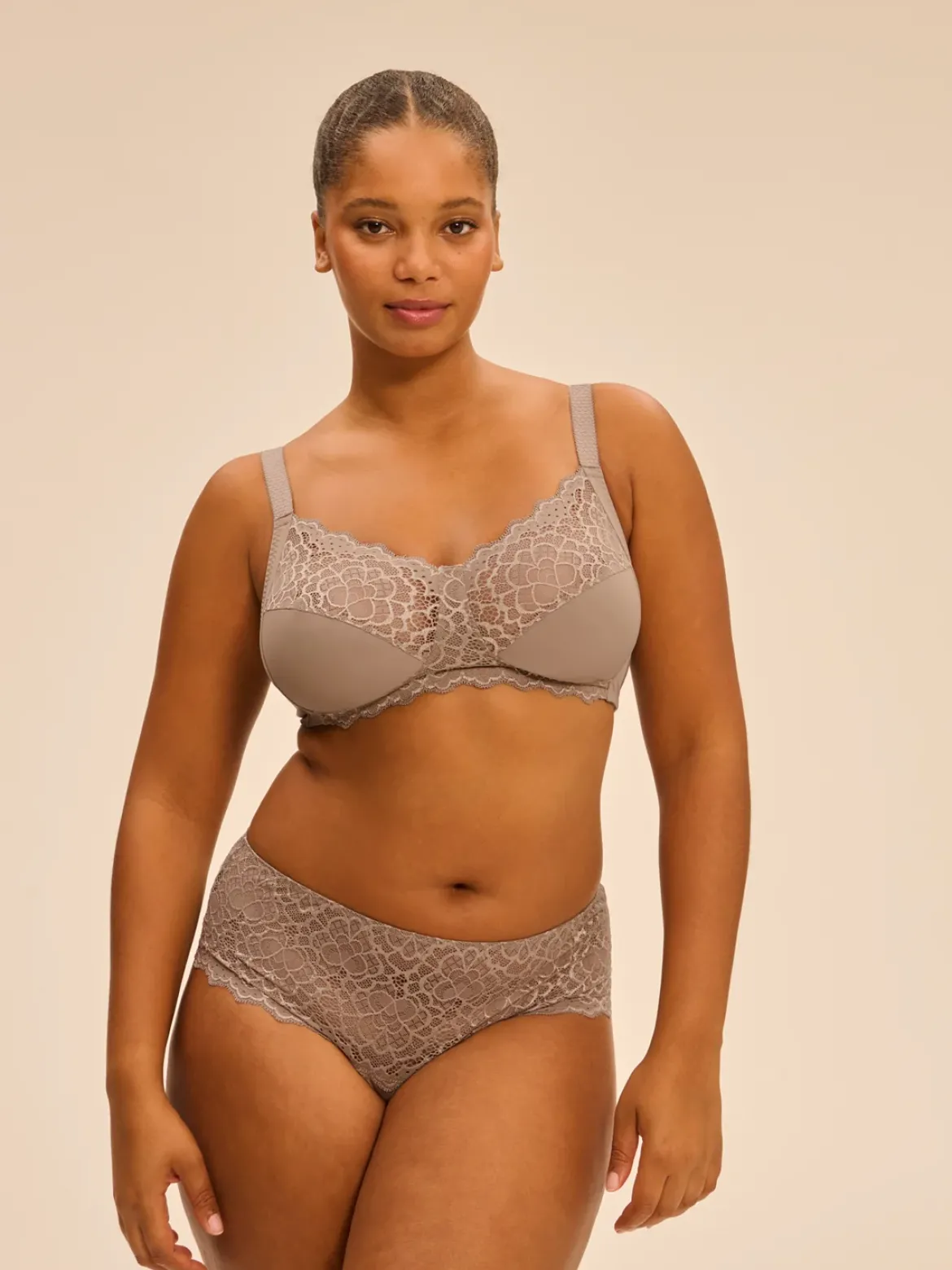 Soutien-gorge sans-armatures structuré - Grège
