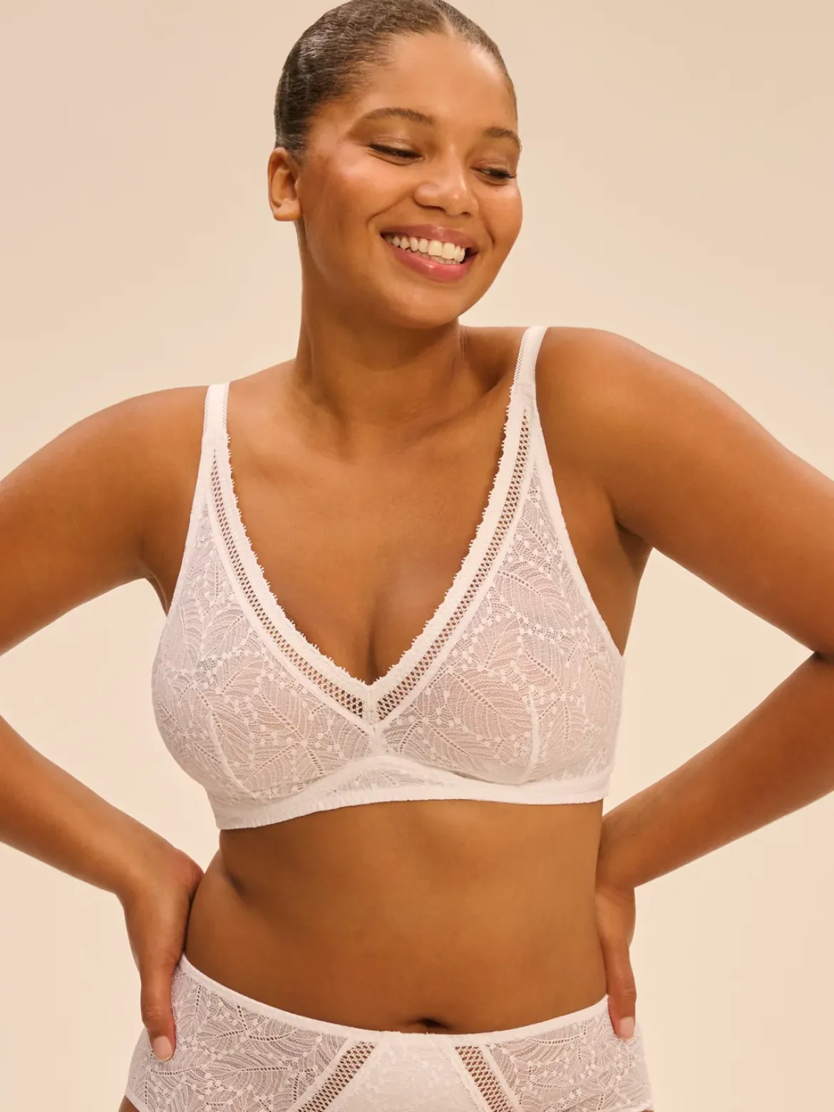 Soutien-gorge sans-armatures structuré - Blanc