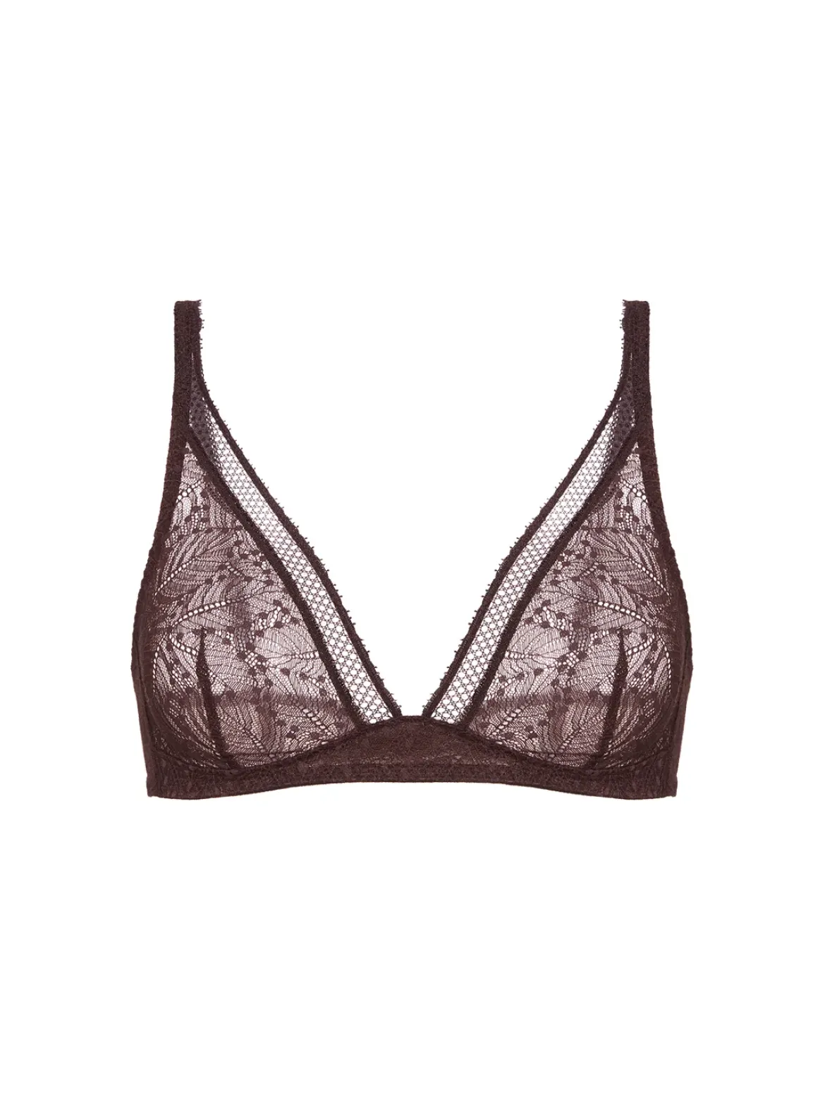 Soutien-gorge sans armatures structuré - Brun Foncé