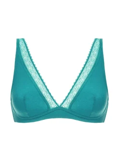 Soutien-gorge sans-armatures structuré - Bleu Saline