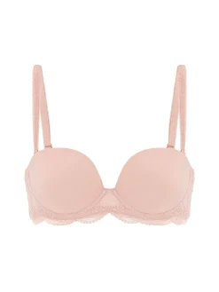 Soutien-gorge sans-bretelles décolleté plongeant - Peau Rosée