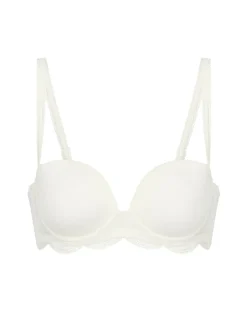 Soutien-gorge sans-bretelles décolleté plongeant - Naturel
