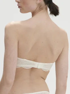 Soutien-gorge sans-bretelles décolleté plongeant - Naturel
