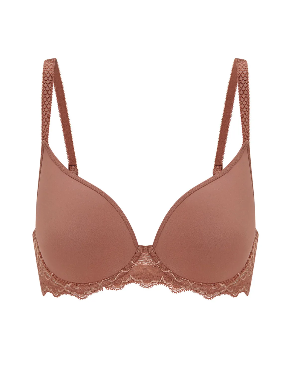 Soutien-gorge spacer décolleté plongeant - Brun coco