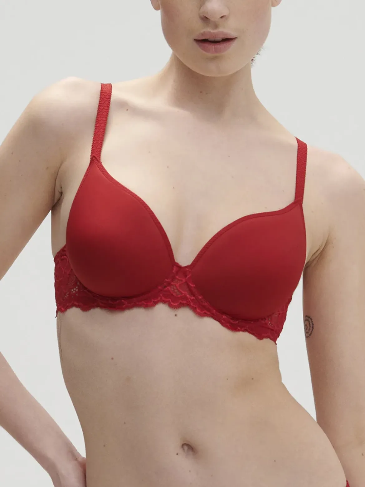 Soutien-gorge spacer décolleté plongeant - Rouge Tango