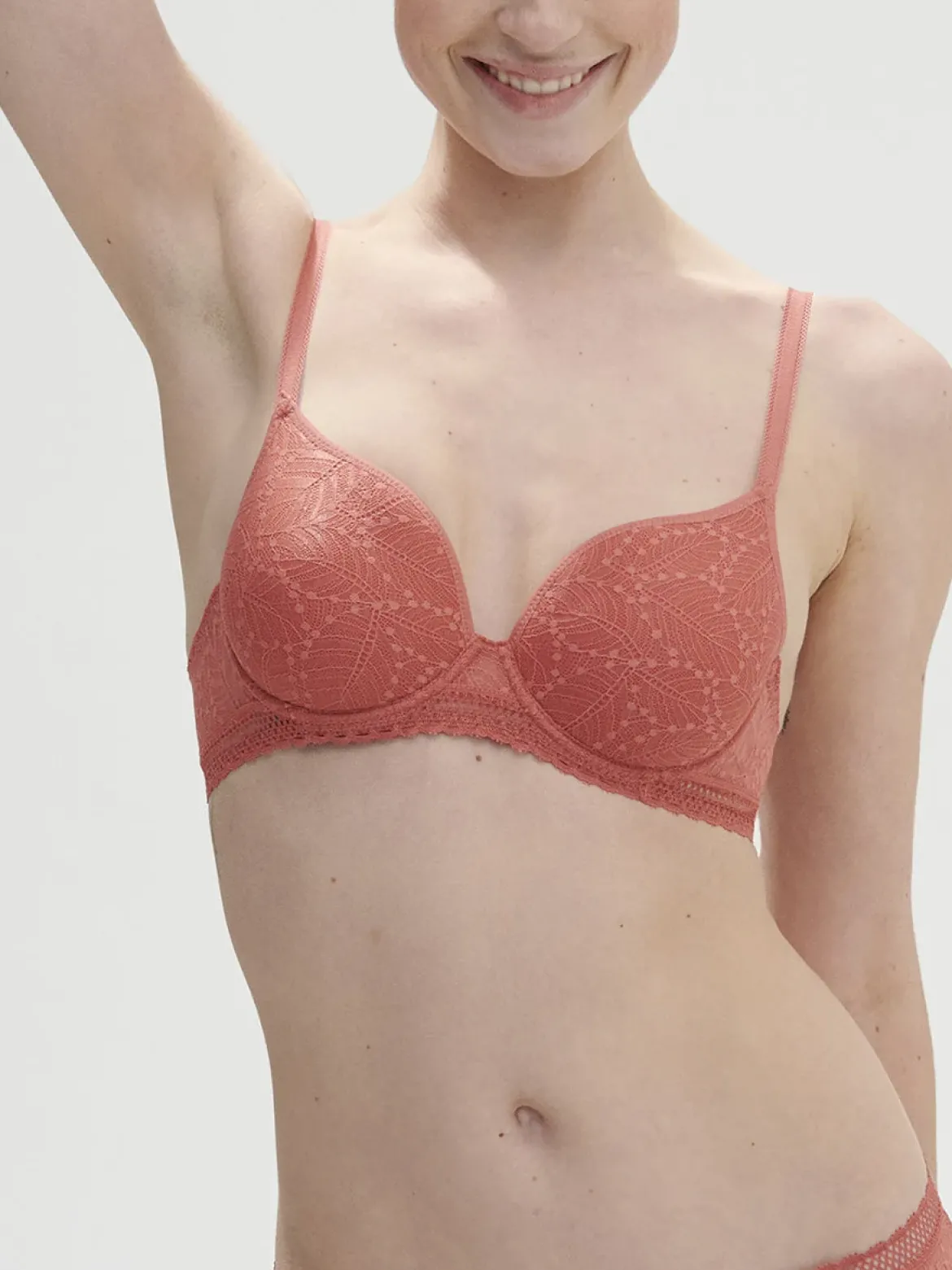 Soutien-gorge spacer décolleté plongeant - Rose Texas
