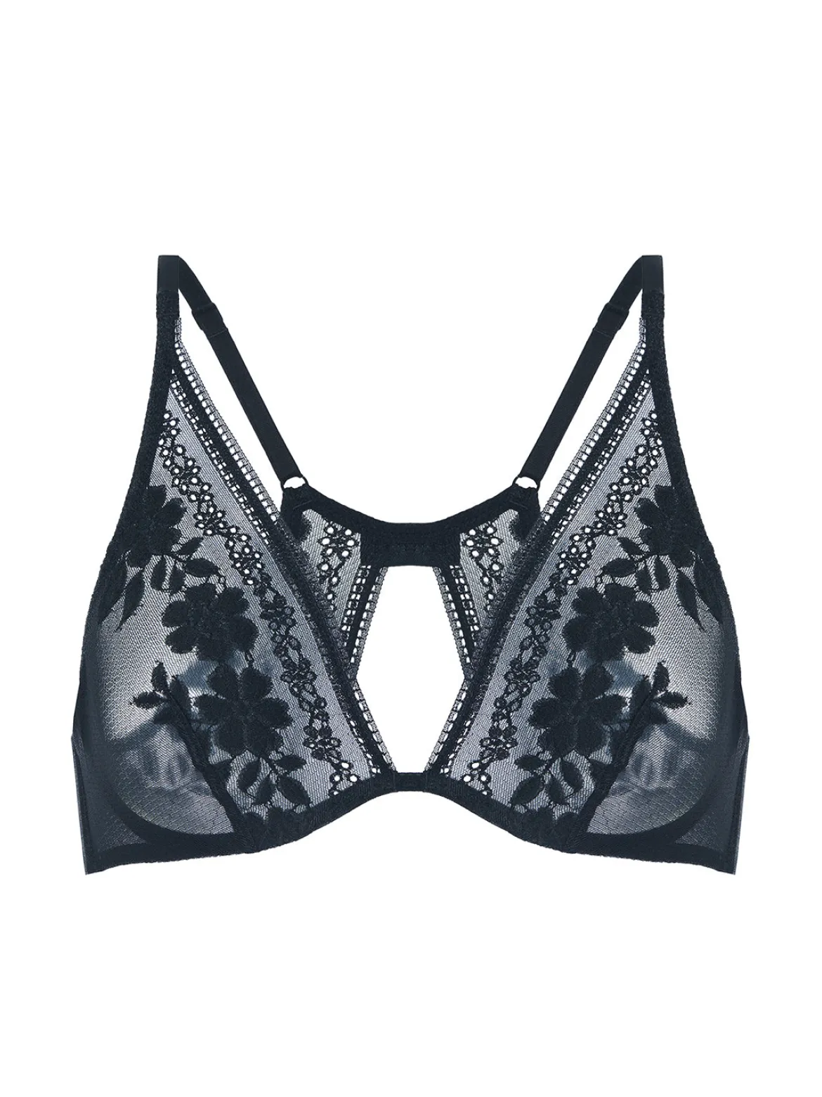 Soutien-gorge triangle avec armatures - Noir