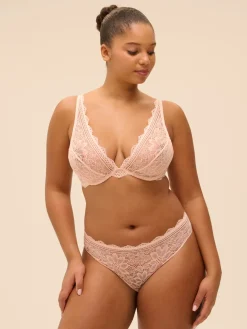 Soutien-gorge triangle avec armatures - Poudre Pétale