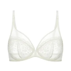 Soutien-gorge triangle emboitant décolleté plongeant - Naturel