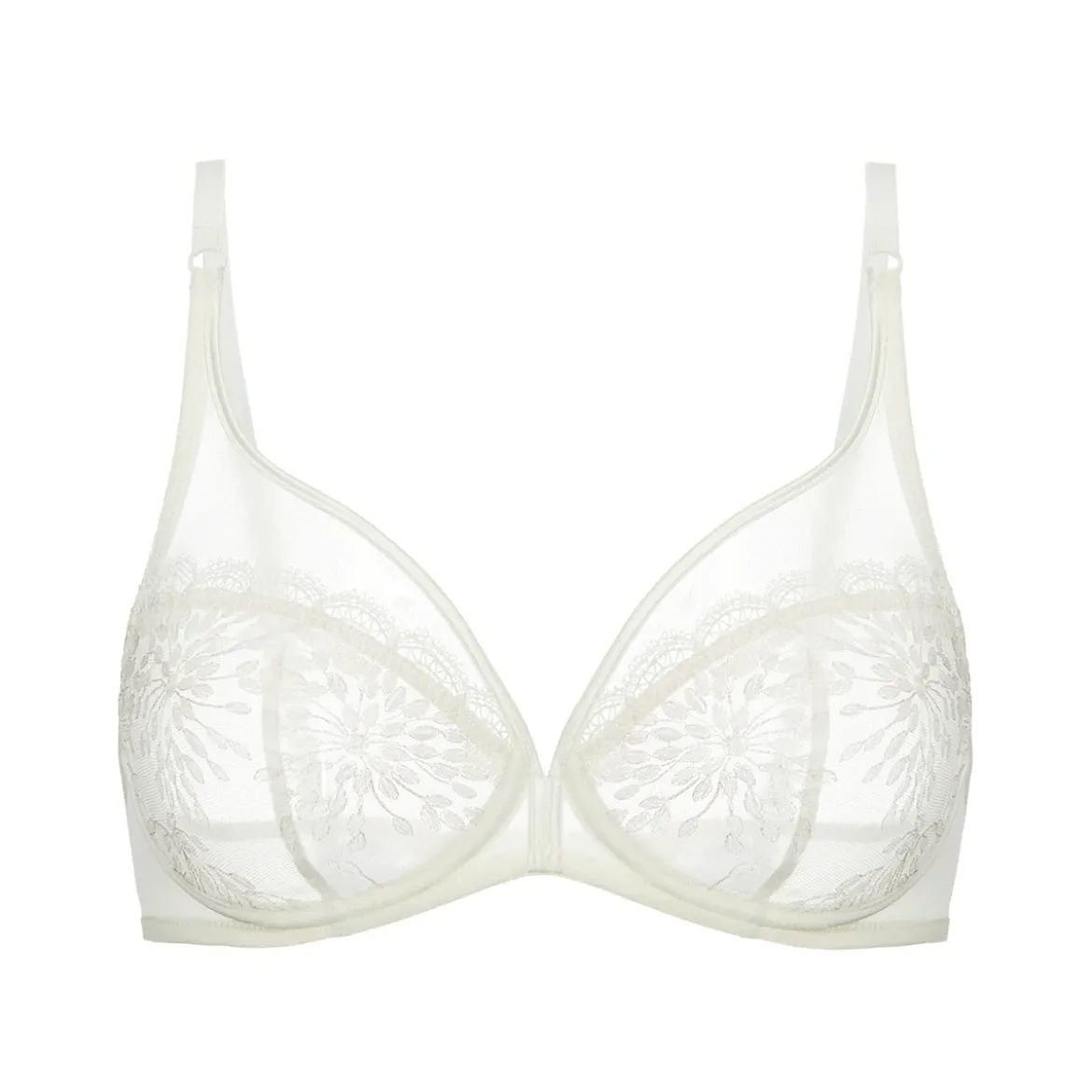 Soutien-gorge triangle emboitant décolleté plongeant - Naturel