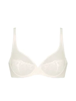 Soutien-gorge triangle emboitant décolleté plongeant - Naturel