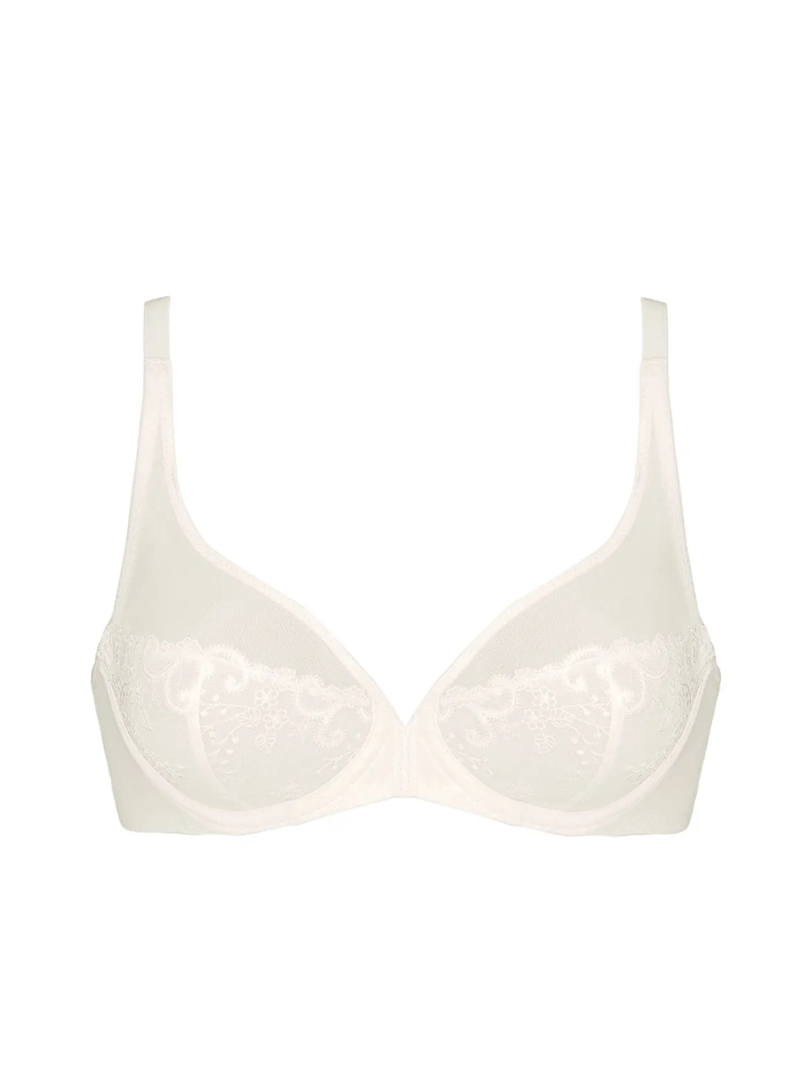 Soutien-gorge triangle emboitant décolleté plongeant - Naturel