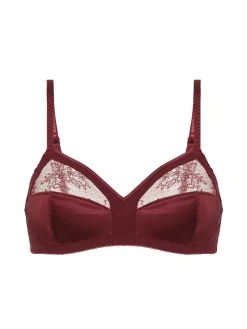 Soutien-gorge triangle sans-armatures - Rouge Obscur