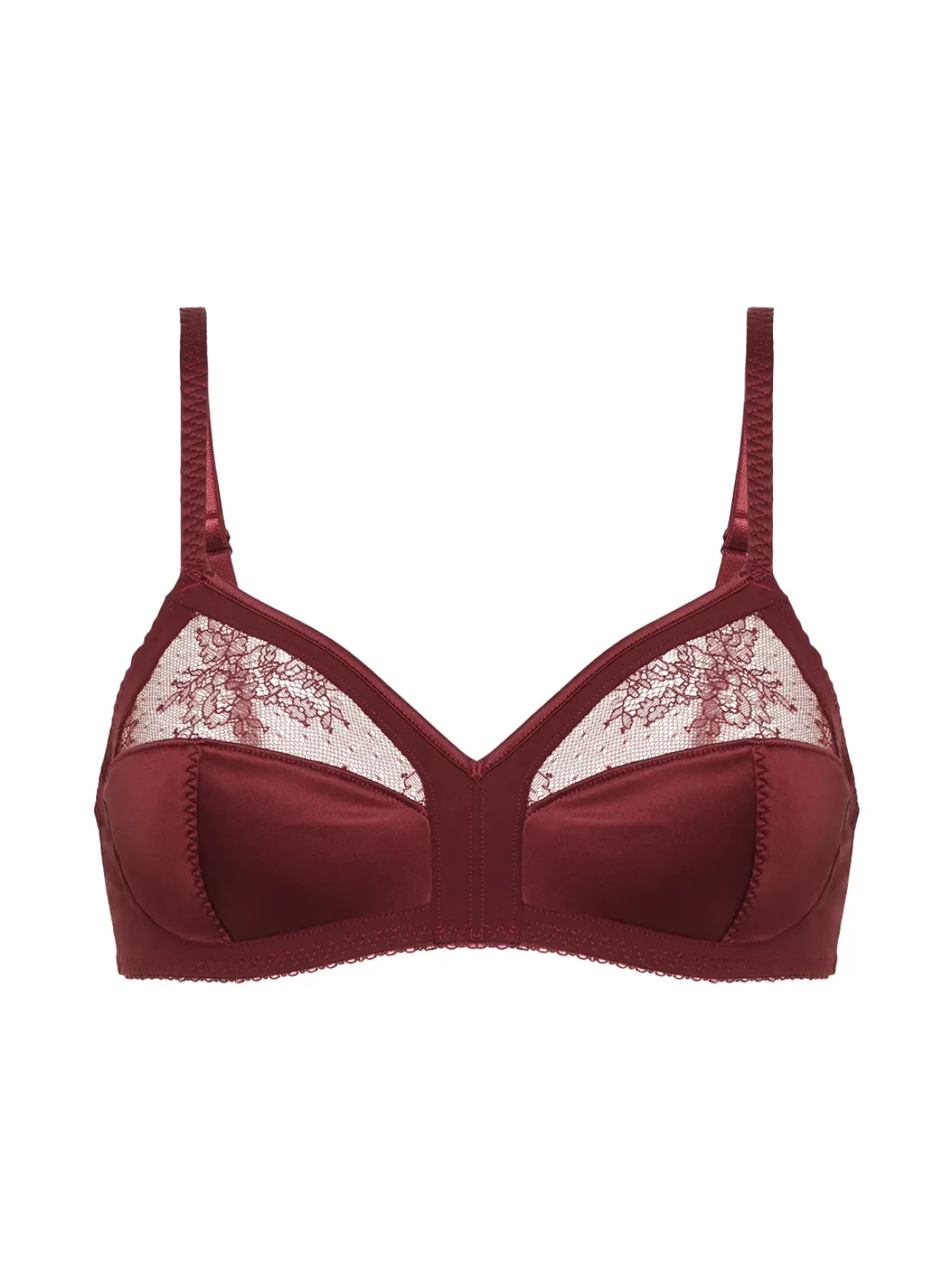 Soutien-gorge triangle sans-armatures - Rouge Obscur