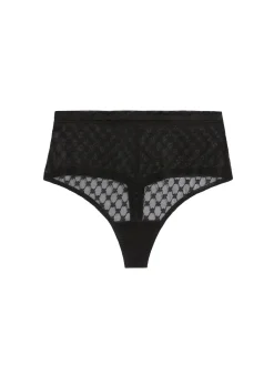 String gainant taille haute - Noir