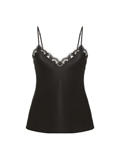 Top broderie - Noir