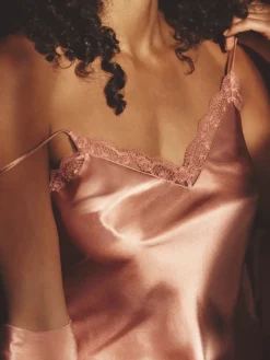 Top broderie - Rose Fumé