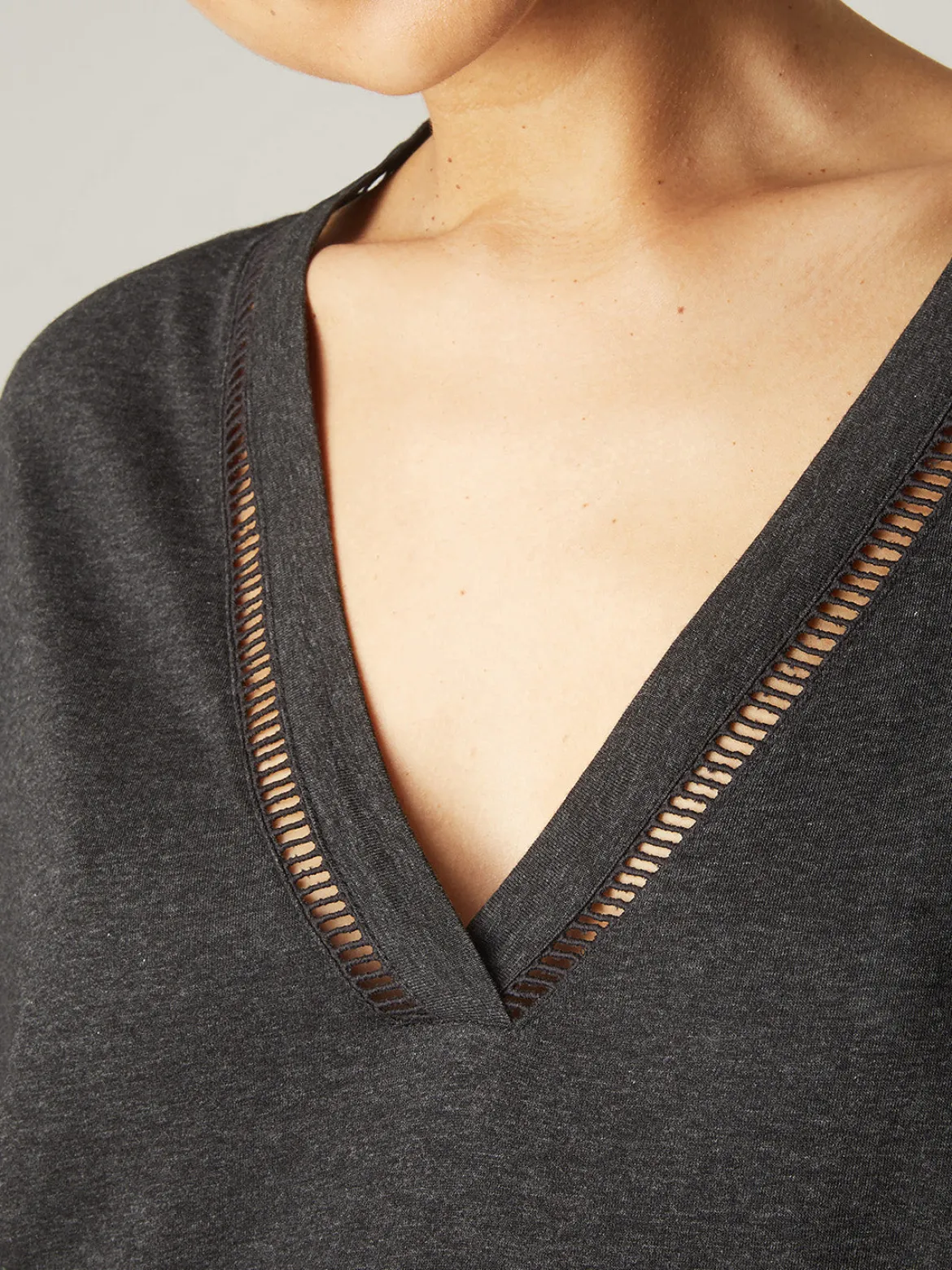 Top manches longues - Anthracite chiné